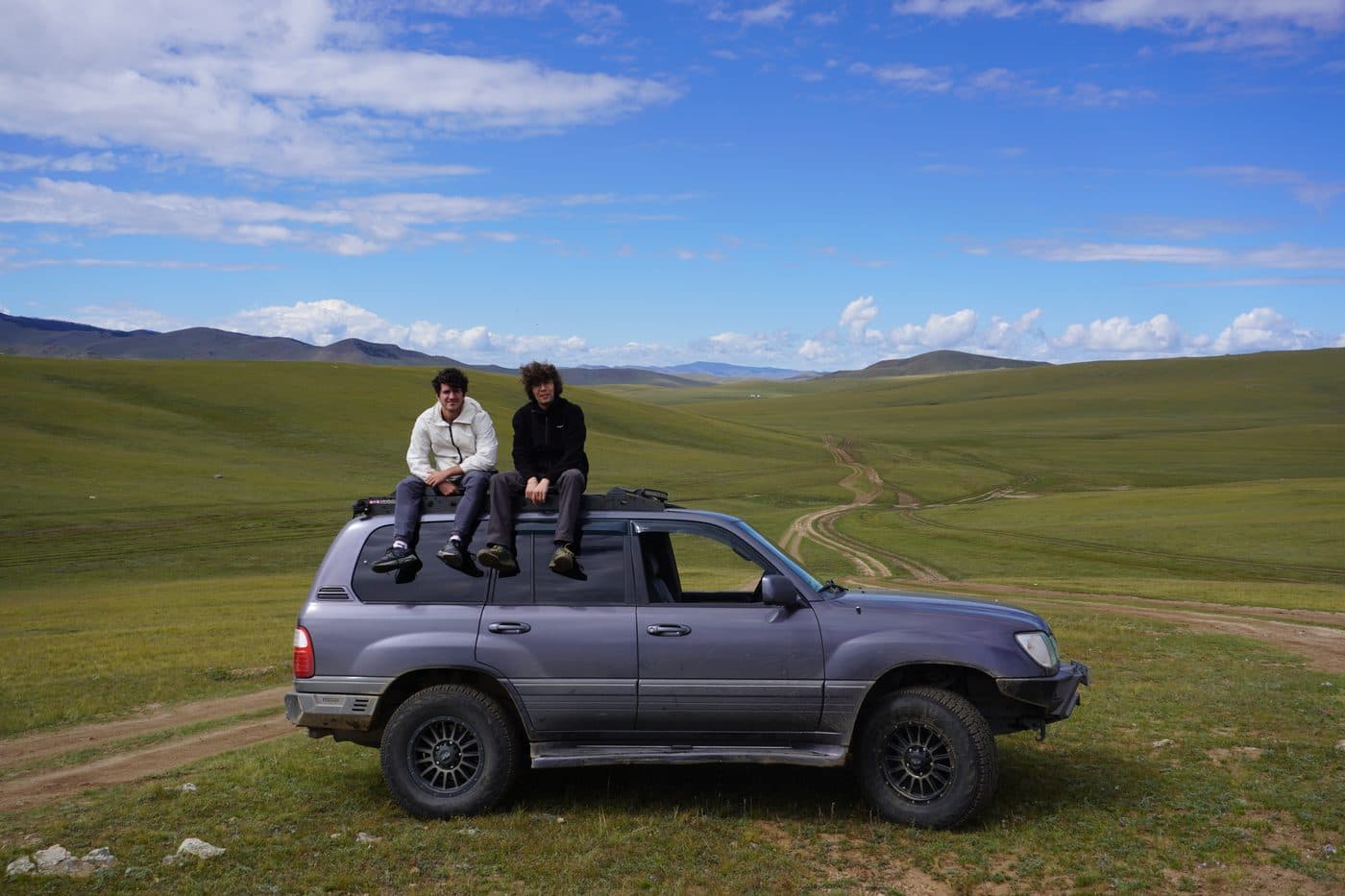 4×4 on a steppe dirt road